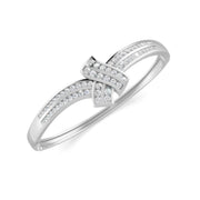 1.50 Ct Round Cut Moissanite Women's Bangle Bracelet 14K Gold Plated